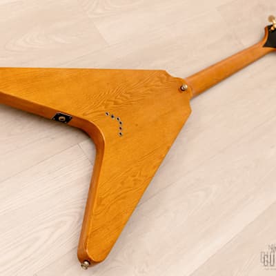 1978 Greco FV-900 Flying V Vintage Guitar Natural w/ Case, Japan Fujigen, Rocket Roll Sr image 13