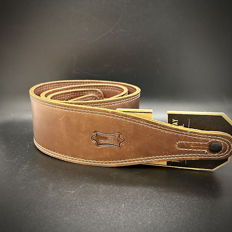 Double Stitch Butter Leather Guitar Straps