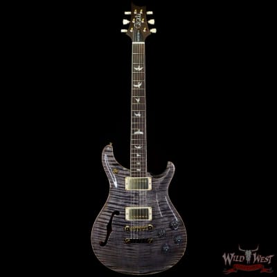 Paul Reed Smith PRS Wood Library Flame 10 Top McCarty 594 Semi-Hollow Brazilian Rosewood Fingerboard Faded Grey Black image 3