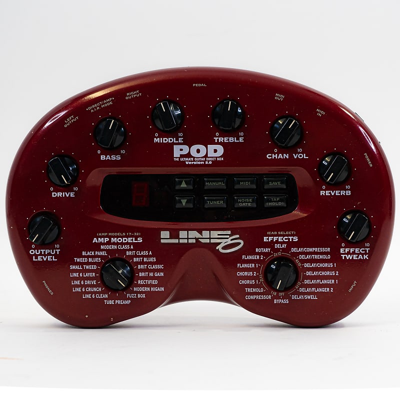 Line 6 POD 2.0 Guitar Direct Box Multi-Effects Processor with Box + Power  Supply