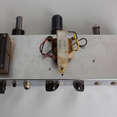 White Tube Amplifier, made by Fender (1962), ser. #AS-00714. image 7