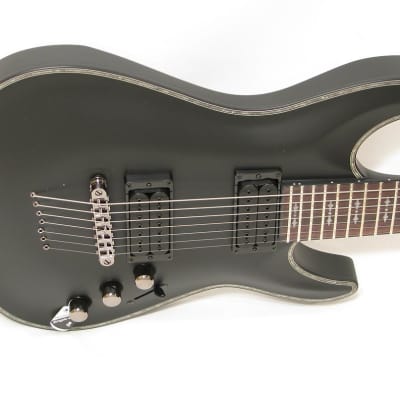 Schecter Guitar Research Hellraiser C-7 Passive 7 String Electric Guitar Satin Black image 2