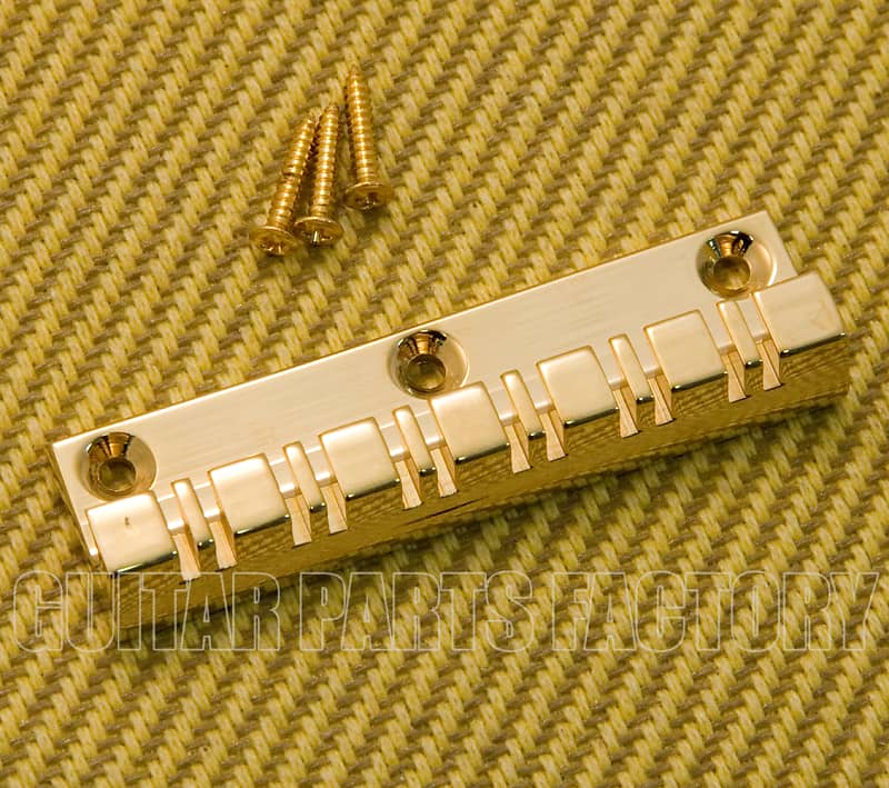 ATP12G Gold Finish Brass 12string Anchor Type Tailpiece Reverb
