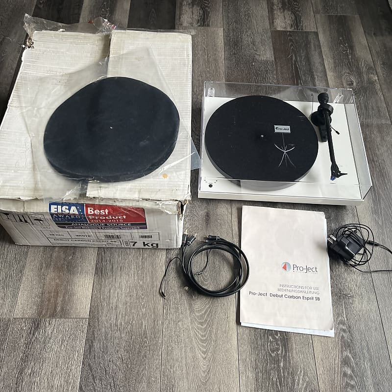 Pro-Ject Debut Carbon Esprit SB DC Turntable Vinyl Record Player Box &amp; More Accessories  			
