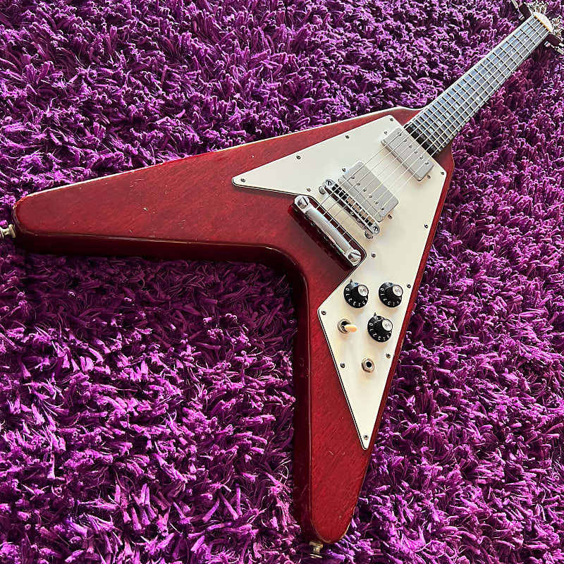 1978 Greco Japan FV-600 Flying V (Cherry Red) (w/ OHSC)