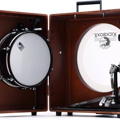 Toca Kickboxx Suitcase Drum Set with Kickboxx, 10" Snare, 10" Tom, and 3 Accessory Mounting Rods image 3