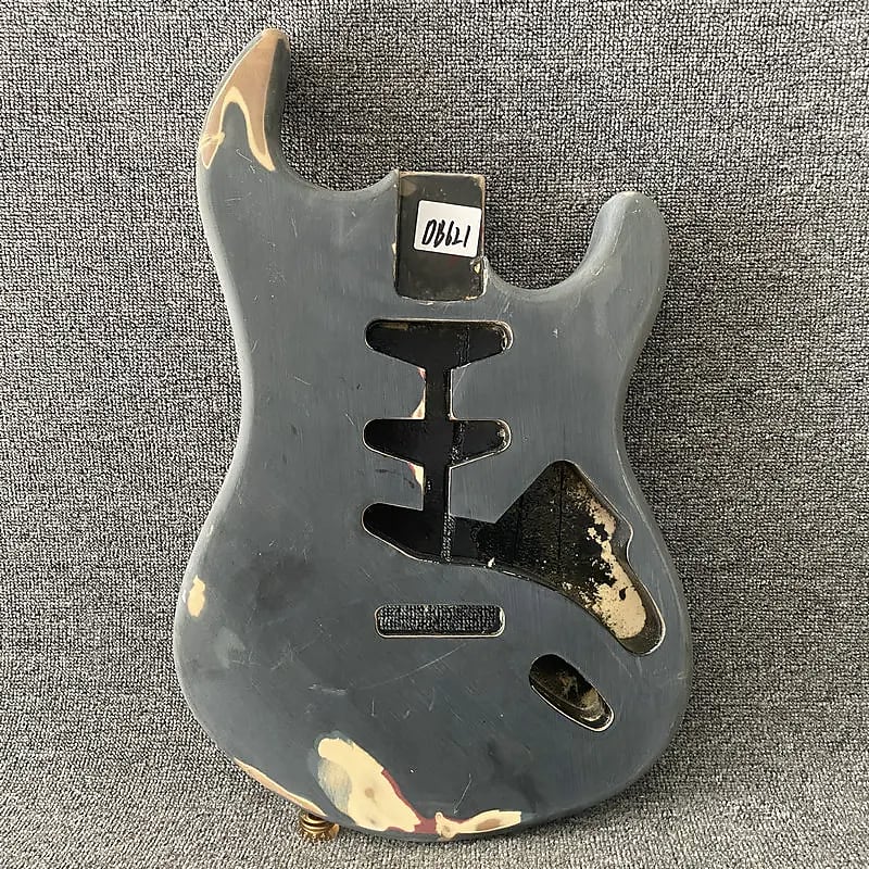 Solid Basswood Black Stratocaster Strat Style Guitar Body Reverb