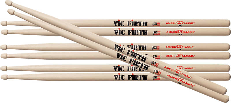 Vic Firth American Classic 5AN Drumsticks Value Pack - Nylon Tip