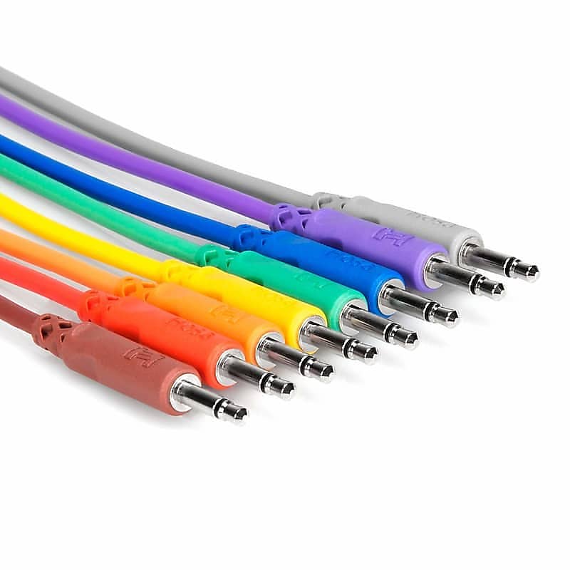 Hosa CMM-890 3-foot 1/8" TS Patch Cables 8-Pack Modular Synth CV 3.5mm image 1