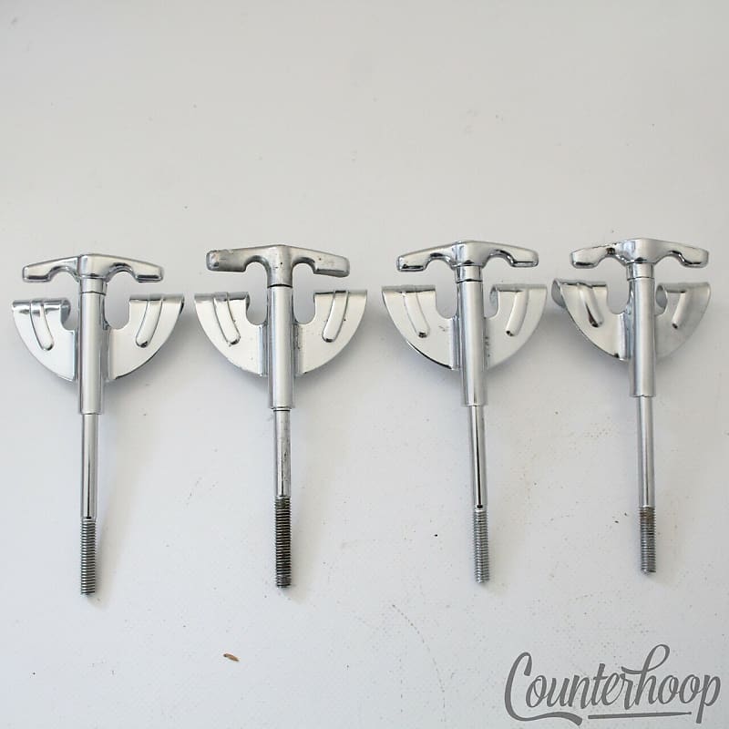 *Pearl 4x BowTie 4 1/8"Bass Drum Tension TRods+Claws Metric Reverb