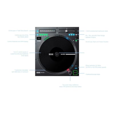 RANE DJ TWELVE MKII 12-Inch Motorized Vinyl-Like MIDI Turntable with USB MIDI and DVS Control for Traktor, Virtual DJ image 6