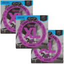 3 Sets D'Addario EXP120 Coated Nickel Super Light Gauge Round Wound Electric Guitar Strings (Qty-3)