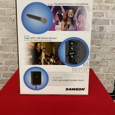 Samson Expedition XP106w Rechargeable Portable Bluetooth PA Speaker w/ Wireless Handheld Mic (Saraso image 3