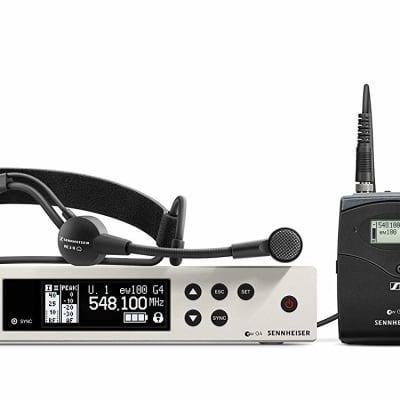 Sennheiser ew 100 G4-ME3 Wireless Headworn Vocal Headset System A1 470-516 MHz image 1