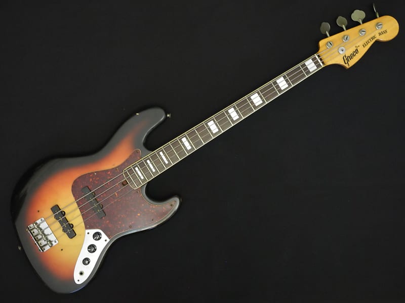 1976 Greco Japan Vintage '69 Jazz Bass JB500 3-Tone Sunburst