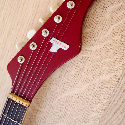 1960s Teisco MJ-2L Vintage Electric Guitar Japan, Guyatone Pickups image 4