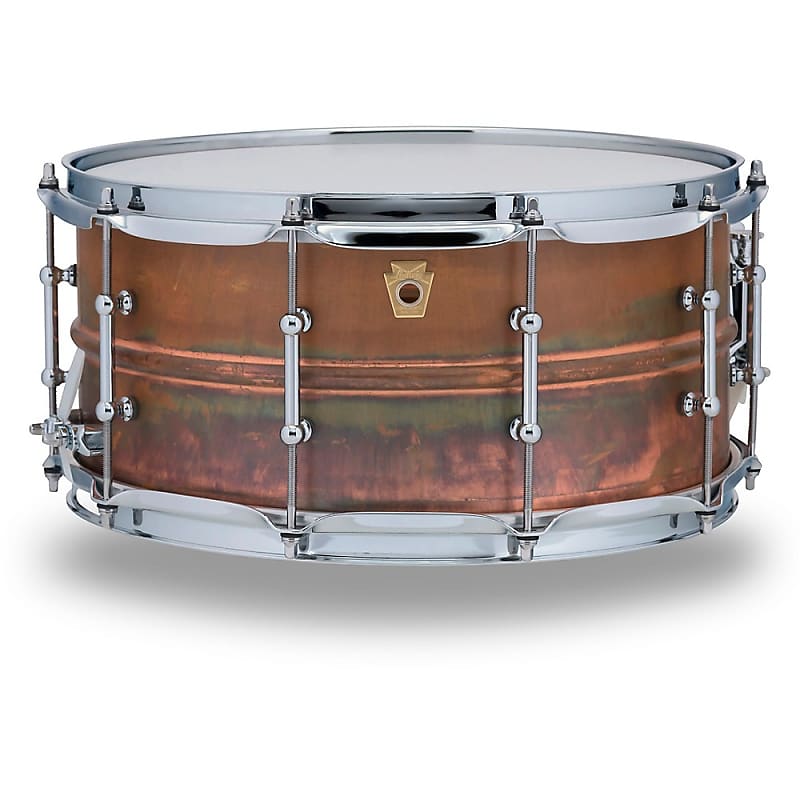 Ludwig Copper Phonic Smooth Snare Drum 14 x 6.5 in. Raw Finish with Tube Lugs image 1