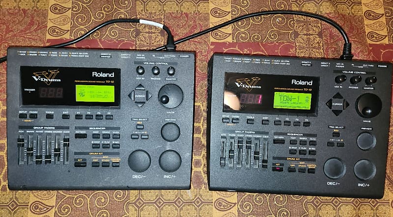 FREE SHIPPING!  TWO Roland TD-10 Drum Modules 1 EXPANDED w/ Headphones image 1