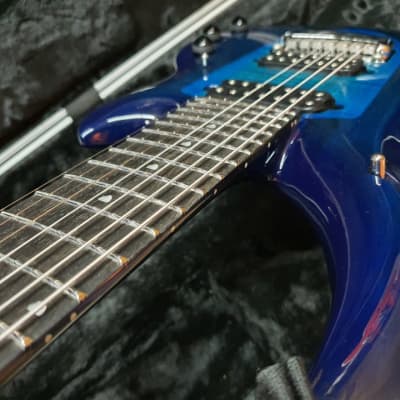 2019 Music Man Majesty 7 Blue Honu John Petrucci Signature Electric Guitar image 7