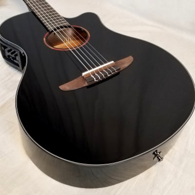 Yamaha NTX1 Acoustic Electric Nylon String Classical Guitar, Black image 5