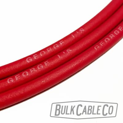 GEORGE L's Red .155 Cable - Sold in 25 FT Lengths - Bulk Guitar & Effects Pedal Board Cable - 25' image 5