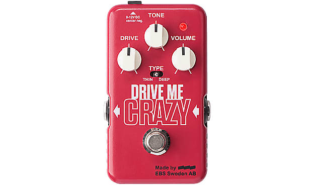 EBS Blue Label Series- Drive Me Crazy Hi Gain Distortion EBS-Pedal-BL-DMC image 1