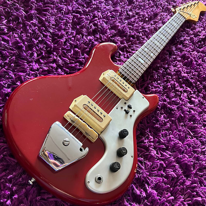 Late 1960s Guyatone LG-85T Red Vintage Japanese Electric Guitar image 1