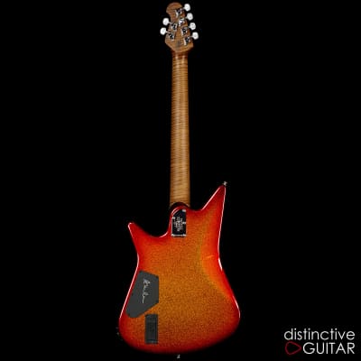 Music Man Albert Lee BFR Cherry Punch Sparkle - Roasted Flame Maple Neck image 7