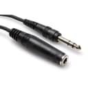 Hosa HPE-325 1/4 in Female TRS to 1/4 in TRS Male Headphone Extension Cable, 25ft