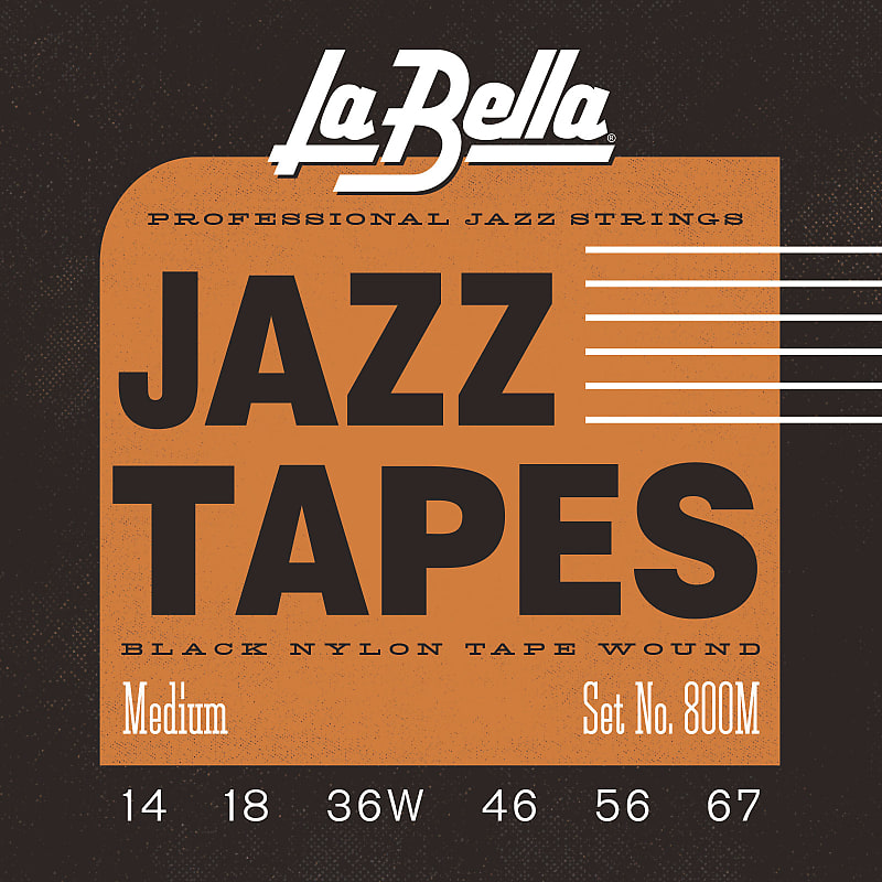 LaBella 800M Jazz Tapes – Black Nylon Medium 14-67 image 1