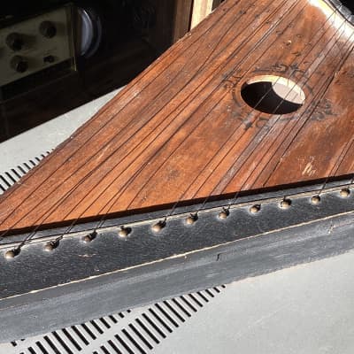 Vintage! Wooden 15 String Zither Lap Dulcimer Harp ~ Adjustable Tune Instrument image 8
