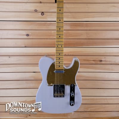 Fender JV Modified '50s Telecaster with Fender Deluxe Gig Bag - White Blonde, MIJ image 2