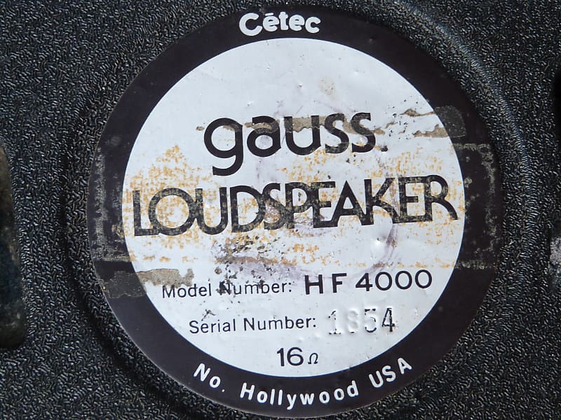 Gauss HF 4000 hf4000 pair high frequency driver cetec | Reverb