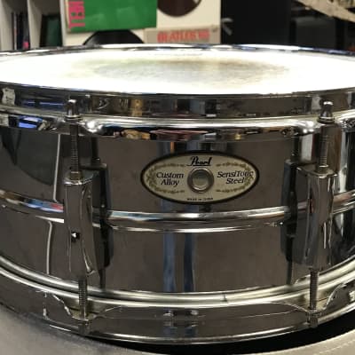 Pearl Custom Alloy Brass Shell Sensitone 13” x 5.5” 8 Lug Snare Drum #IJ9