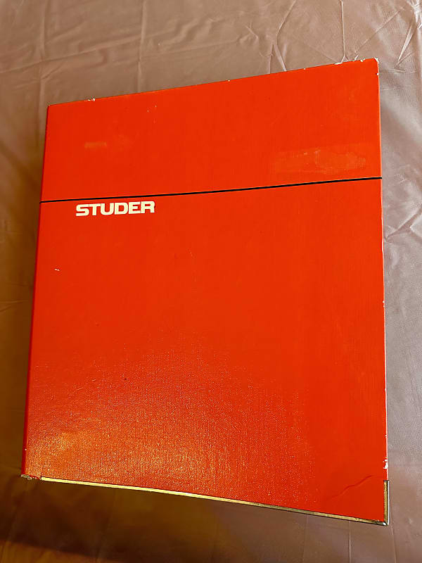 Studer A800 Multichannel Tape Recorder Service Manual Reverb