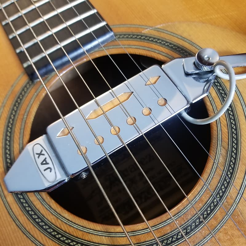 JAX Vintage MIJ Sound Hole Pickup for Acoustic Guitar Gold Foil look