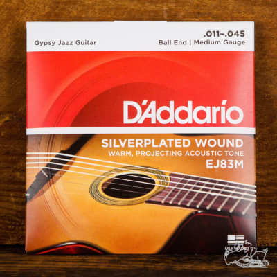 D'Addario Gypsy Jazz Guitar Strings - Silverplated Wound Ball End Medium 11-45 image 1
