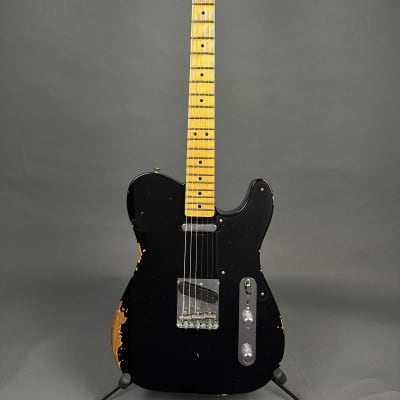 Fender Custom Shop Roast Pine Double Esquire Relic - Aged Black image 2