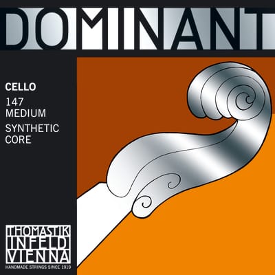 Thomastik-Infeld 147 3/4 Dominant Chrome Wound Synthetic Core 3/4 Cello String Set - Medium