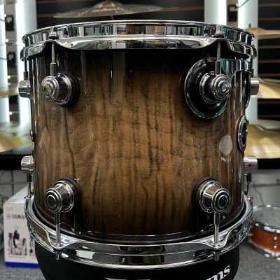 DW DWe 5pc with Cymbals - Candy Black Burst Over Curly Maple image 14