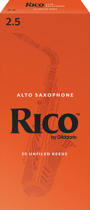 Rico RJA2525 by D'Addario Alto Sax Reeds, Strength 2.5, 25-pack image 1