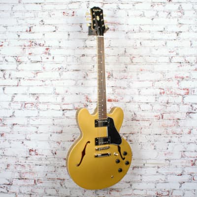 Epiphone - 2021 ES 335 Semi Hollow Electric Guitar w/Soft Case, Goldtop - x3573 - USED image 9