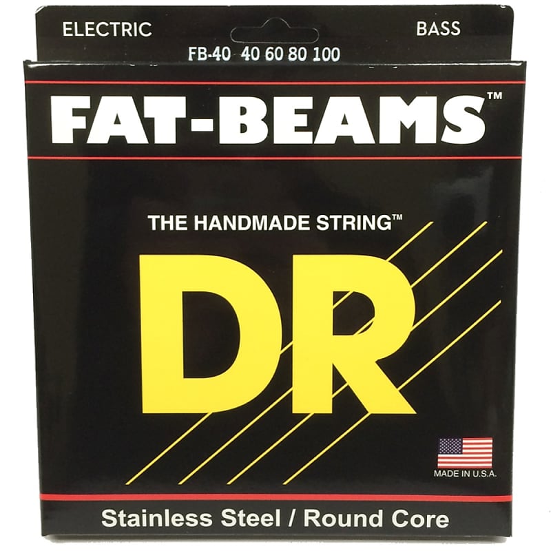 DR Strings Fat-Beam Stainless Steel Bass Strings: Light 40-100 image 1