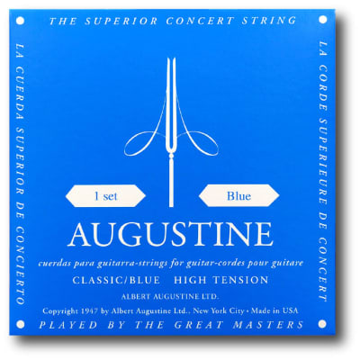 Augustine 1 Set Classic/Blue High Tension Nylon Guitar Strings for sale