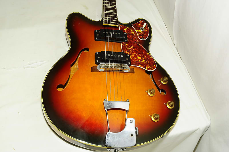 Guyatone SG-32T Full Acoustic Vintage Electric Guitar hard