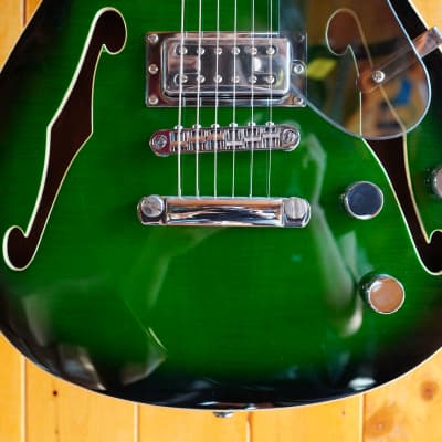 Carparelli Electric Guitar Classico SH2 [Semi-Hollow] - Dark Green Burst (Custom Setup) image 8