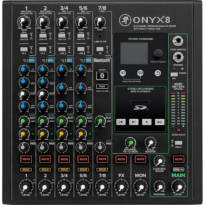Mackie Onyx8 8-Channel Analog Mixer with Multitrack USB image 1
