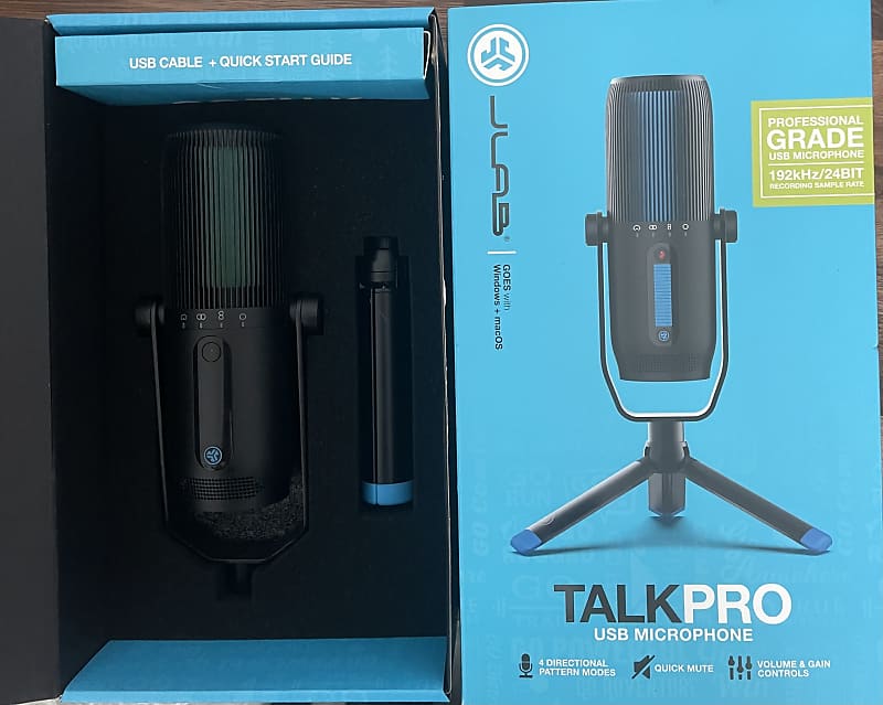 JLAB TalkPro USB Microphone Black Reverb