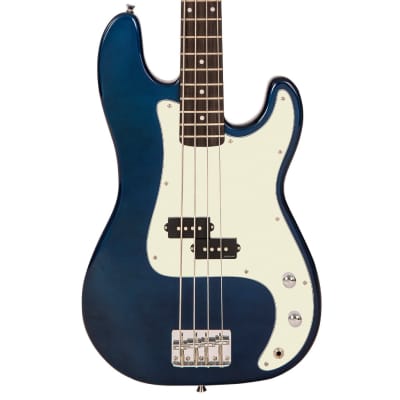 Vintage V40 Coaster Series Bass Guitar ~ Candy Apple Blue image 2