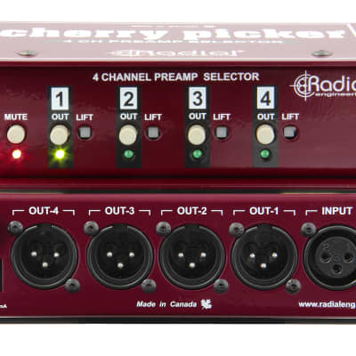 Radial Engineering Cherry Picker 4-channel Preamp Selector MIC-Line Switcher image 6